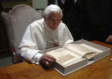 Pope Benedict XVI at the Vatican Library and Archives