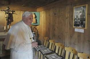 Upon visiting the hamlet of Oies in the Alps, the birthplace of Saint Joseph Freinademetz who was a missionary to China, Pope Benedict XVI said of China, "It is important for this great country to open itself to the Gospel."
